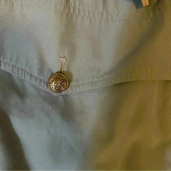 VGT GIACCA Jacket Hooded Front Pockets Drawstring Waist Light Blue Size L - Picture 8 of 16